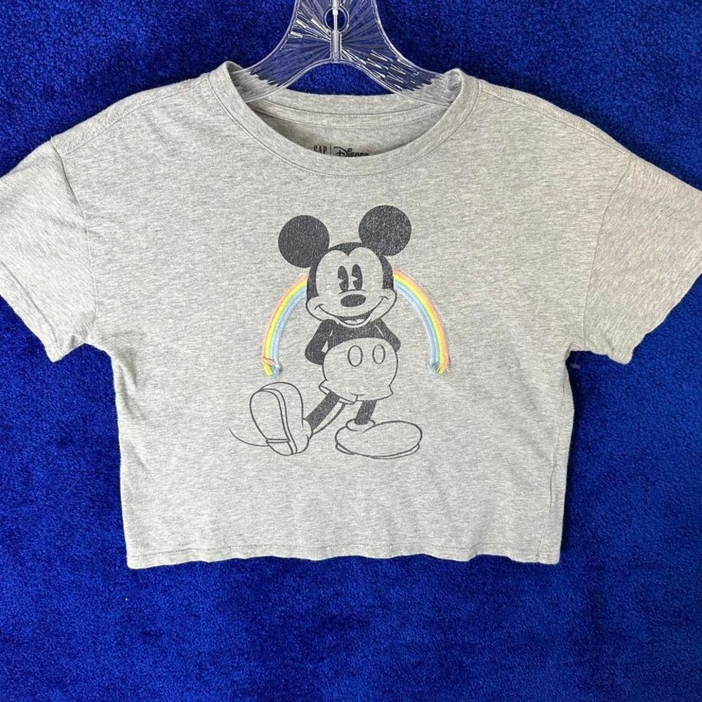 Vintage Gap/Disney Mickey Mouse crop‎ top #DisneyInspired grey